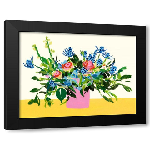 Grand Bouquet I Black Modern Wood Framed Art Print with Double Matting by Wang, Melissa