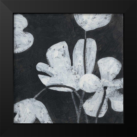 Monochrome Meadow I Black Modern Wood Framed Art Print by Vess, June Erica