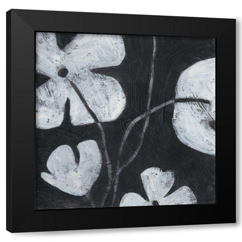 Monochrome Meadow II Black Modern Wood Framed Art Print with Double Matting by Vess, June Erica