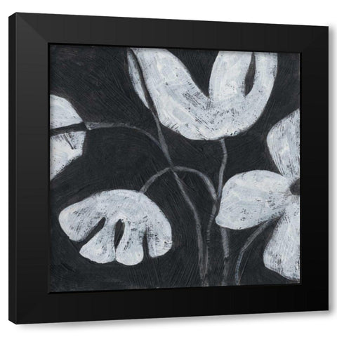 Monochrome Meadow III Black Modern Wood Framed Art Print by Vess, June Erica