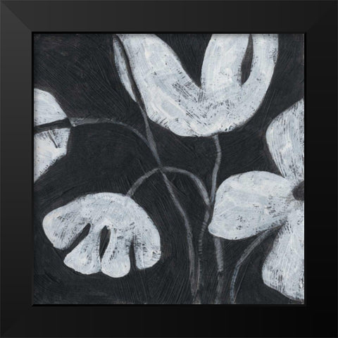 Monochrome Meadow III Black Modern Wood Framed Art Print by Vess, June Erica