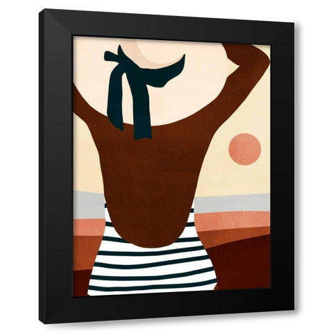 Sunseeker Bathers I Black Modern Wood Framed Art Print by Borges, Victoria