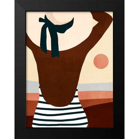 Sunseeker Bathers I Black Modern Wood Framed Art Print by Borges, Victoria