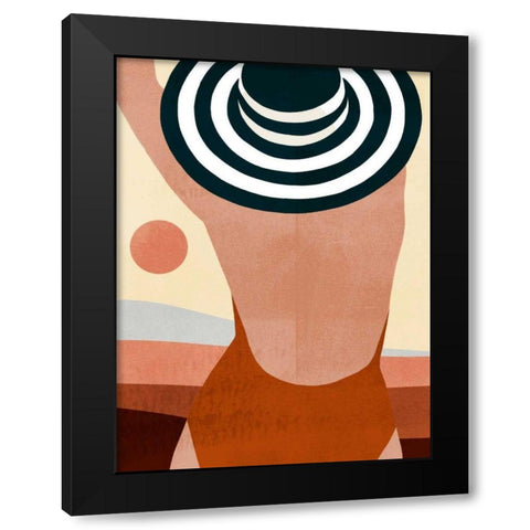 Sunseeker Bathers II Black Modern Wood Framed Art Print by Borges, Victoria