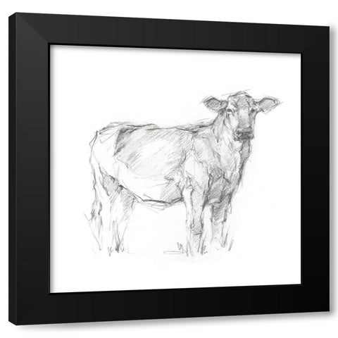 Bovine Study I Black Modern Wood Framed Art Print by Harper, Ethan