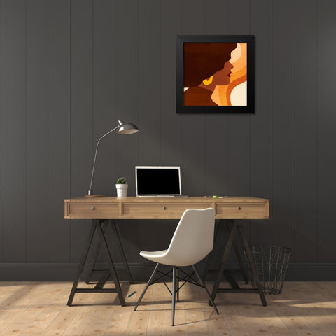 Sunseeker Portrait II Black Modern Wood Framed Art Print by Borges, Victoria