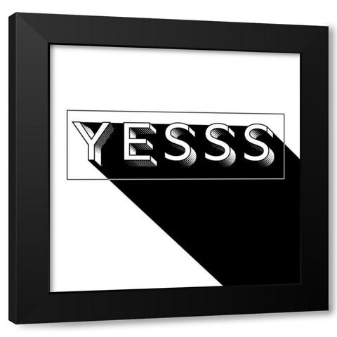 One Word I Black Modern Wood Framed Art Print by Fagalde, Jarman