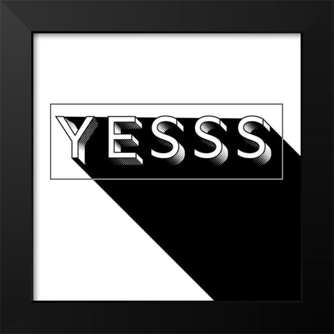 One Word I Black Modern Wood Framed Art Print by Fagalde, Jarman