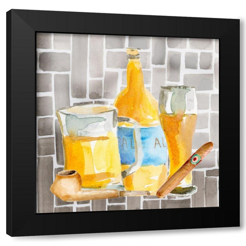 Man Cave II Black Modern Wood Framed Art Print by Moore, Regina