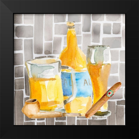 Man Cave II Black Modern Wood Framed Art Print by Moore, Regina