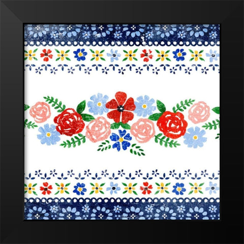 Azure Blume I Black Modern Wood Framed Art Print by Borges, Victoria