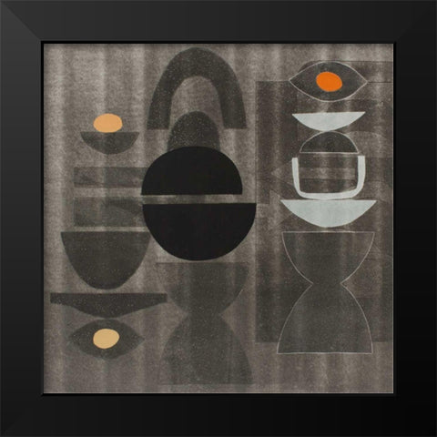 Seeing Monotype Black Modern Wood Framed Art Print by Delamater, Rob