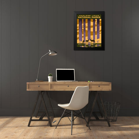 American Wayfarer II Black Modern Wood Framed Art Print by Green, Jacob