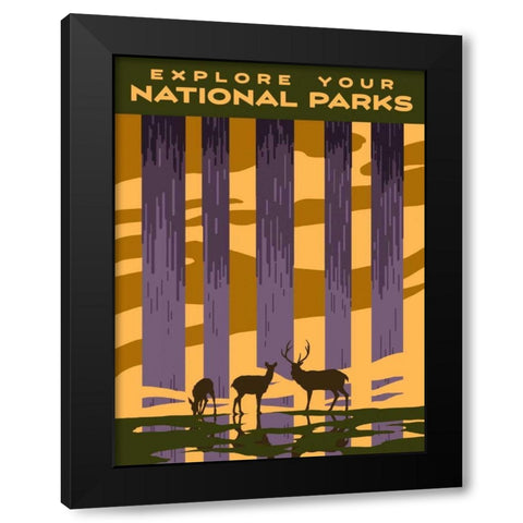 American Wayfarer II Black Modern Wood Framed Art Print by Green, Jacob