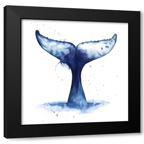 Whale Wave II Black Modern Wood Framed Art Print by Popp, Grace