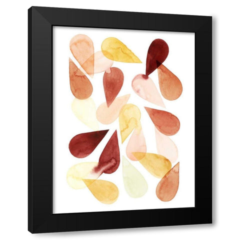 Falling Petals I Black Modern Wood Framed Art Print with Double Matting by Popp, Grace