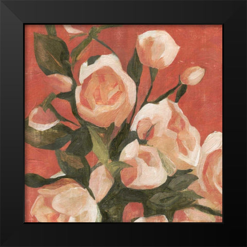 Rose Tangle I Black Modern Wood Framed Art Print by Caroline, Emma