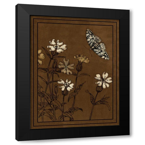 Gilded Blossom I Black Modern Wood Framed Art Print with Double Matting by Vision Studio