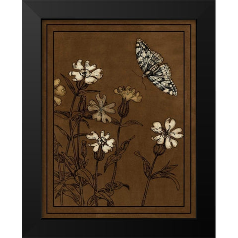 Gilded Blossom I Black Modern Wood Framed Art Print by Vision Studio