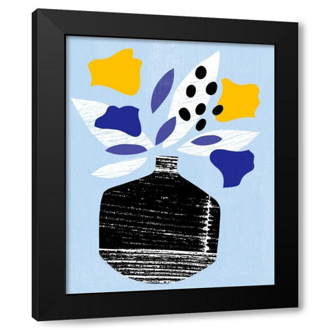 Ruffled Vase III Black Modern Wood Framed Art Print with Double Matting by Warren, Annie