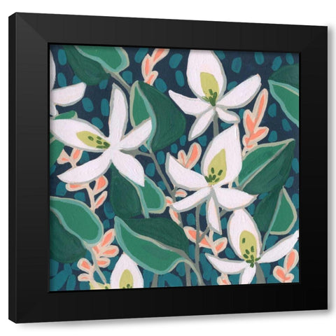 Night Garden II Black Modern Wood Framed Art Print with Double Matting by Vess, June Erica