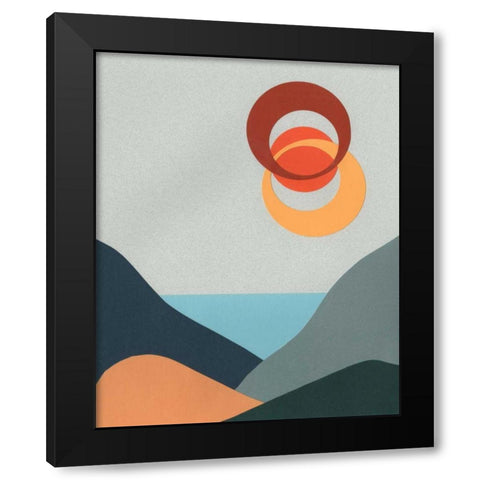 Madera Heat I Black Modern Wood Framed Art Print with Double Matting by Moore, Regina