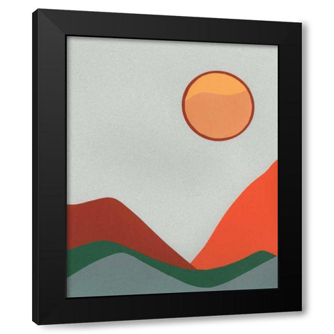 Madera Heat III Black Modern Wood Framed Art Print with Double Matting by Moore, Regina