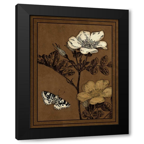 Gilded Blossom IV Black Modern Wood Framed Art Print with Double Matting by Vision Studio