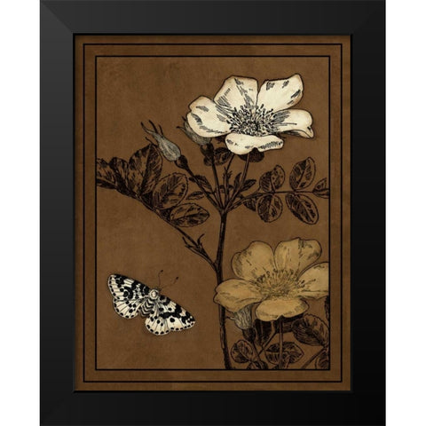 Gilded Blossom IV Black Modern Wood Framed Art Print by Vision Studio