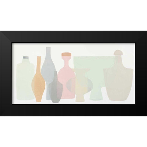 Sweet Pottery Shapes III Black Modern Wood Framed Art Print by Delamater, Rob