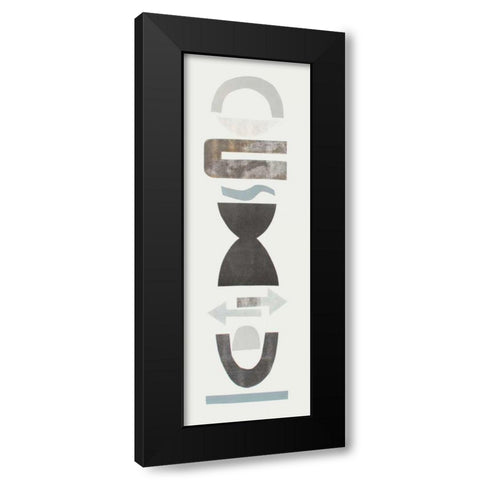 Neutral Totems I Black Modern Wood Framed Art Print with Double Matting by Delamater, Rob