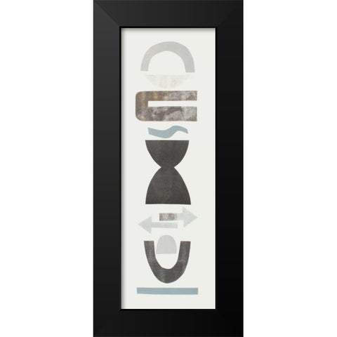 Neutral Totems I Black Modern Wood Framed Art Print by Delamater, Rob