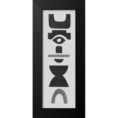 Neutral Totems III Black Modern Wood Framed Art Print by Delamater, Rob