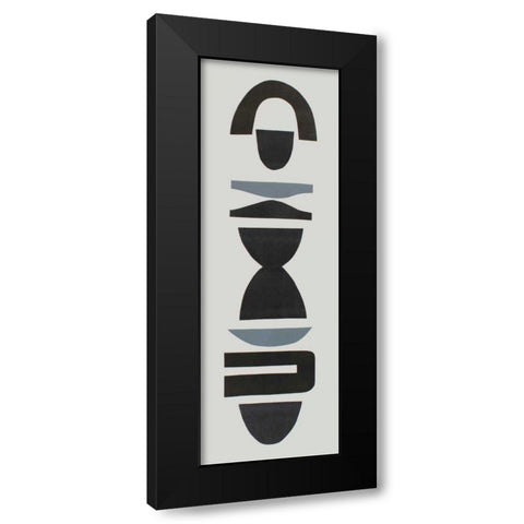 Neutral Totems IV Black Modern Wood Framed Art Print by Delamater, Rob