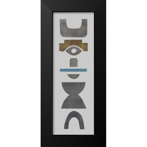Neutral Totems V Black Modern Wood Framed Art Print by Delamater, Rob