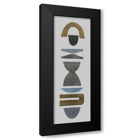 Neutral Totems VI Black Modern Wood Framed Art Print by Delamater, Rob