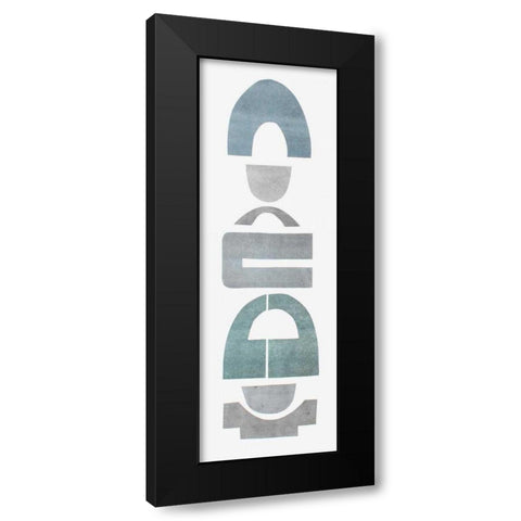 Neutral Totems VII Black Modern Wood Framed Art Print by Delamater, Rob