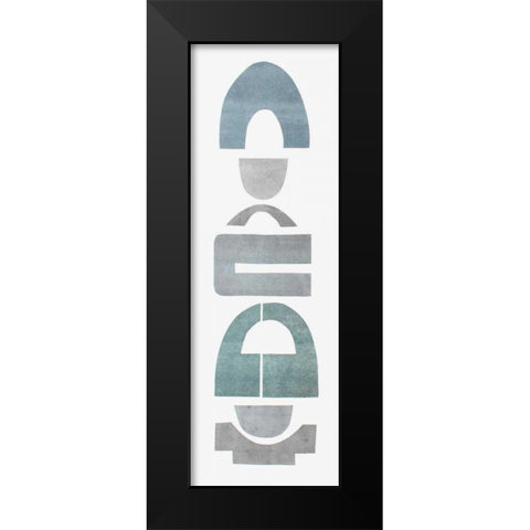 Neutral Totems VII Black Modern Wood Framed Art Print by Delamater, Rob