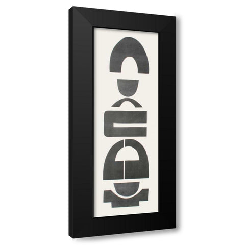 Neutral Totems IX Black Modern Wood Framed Art Print by Delamater, Rob