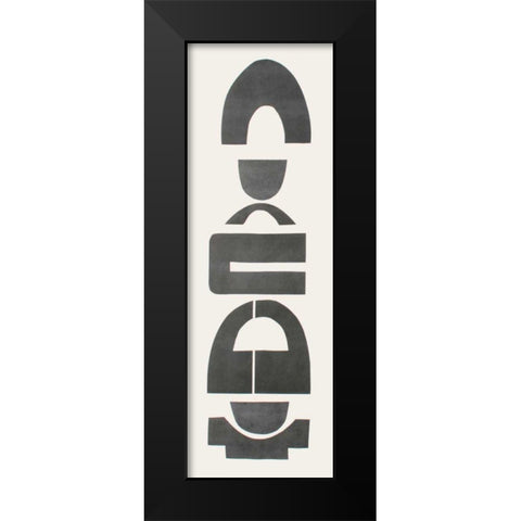 Neutral Totems IX Black Modern Wood Framed Art Print by Delamater, Rob