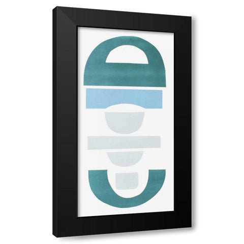 Primary Tribal Shapes III Black Modern Wood Framed Art Print by Delamater, Rob