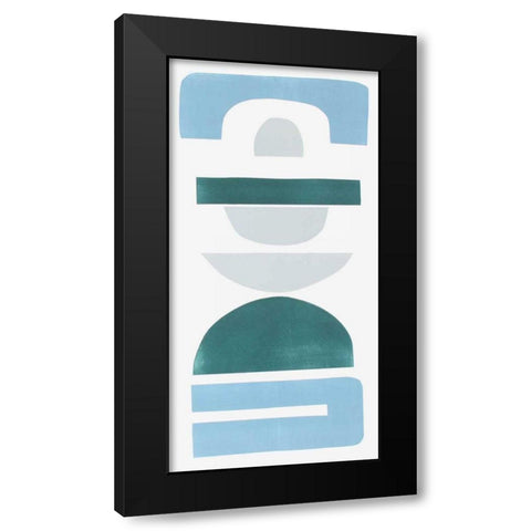 Primary Tribal Shapes IV Black Modern Wood Framed Art Print with Double Matting by Delamater, Rob