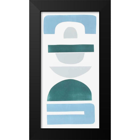 Primary Tribal Shapes IV Black Modern Wood Framed Art Print by Delamater, Rob