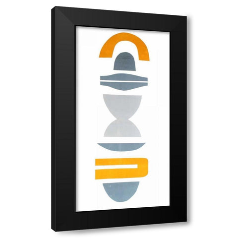 Primary Tribal Shapes VI Black Modern Wood Framed Art Print with Double Matting by Delamater, Rob