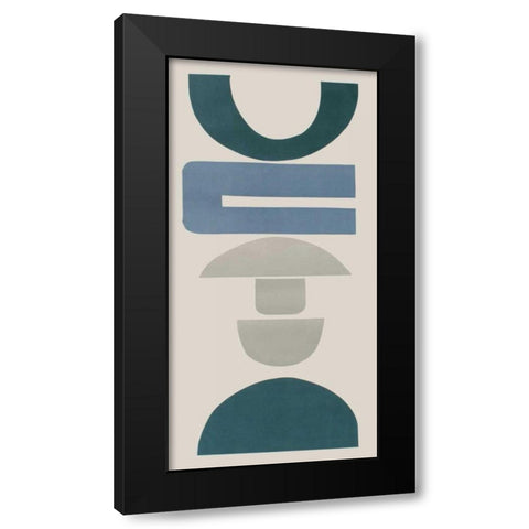 Primary Tribal Shapes IX Black Modern Wood Framed Art Print by Delamater, Rob