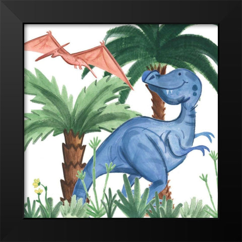 Dino Buddies I Black Modern Wood Framed Art Print by Douglas, Jamie