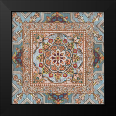 Boho Textile II Black Modern Wood Framed Art Print by Vess, June Erica