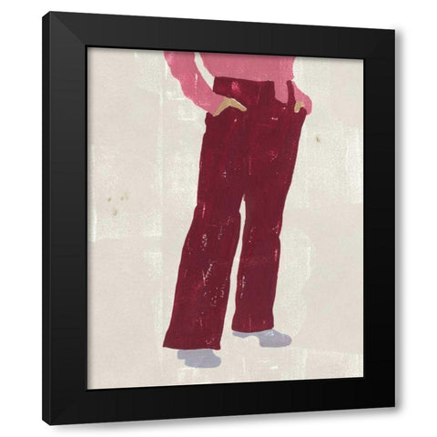 Alley Pose I Black Modern Wood Framed Art Print with Double Matting by Wang, Melissa