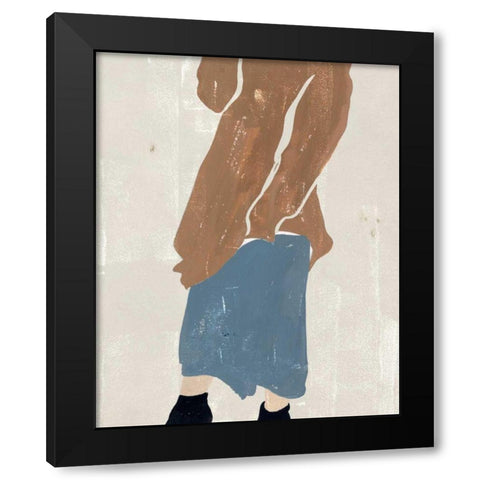 Alley Pose II Black Modern Wood Framed Art Print with Double Matting by Wang, Melissa