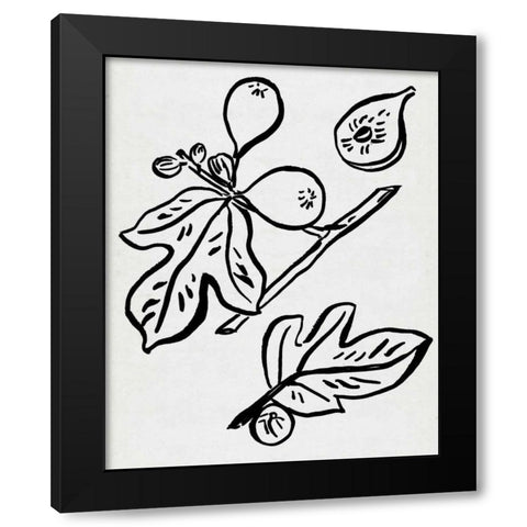 Fig Season I Black Modern Wood Framed Art Print with Double Matting by Wang, Melissa